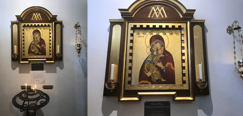 New hanging candle at London shrine